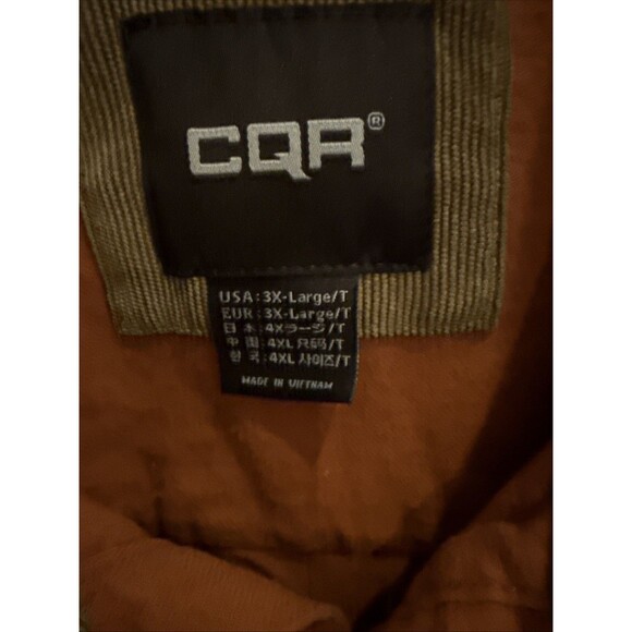 BIG & TALL CQR Men’s Flannel Button Up Shirt Rust Orange 3XLT GUC - Picture 3 of 14